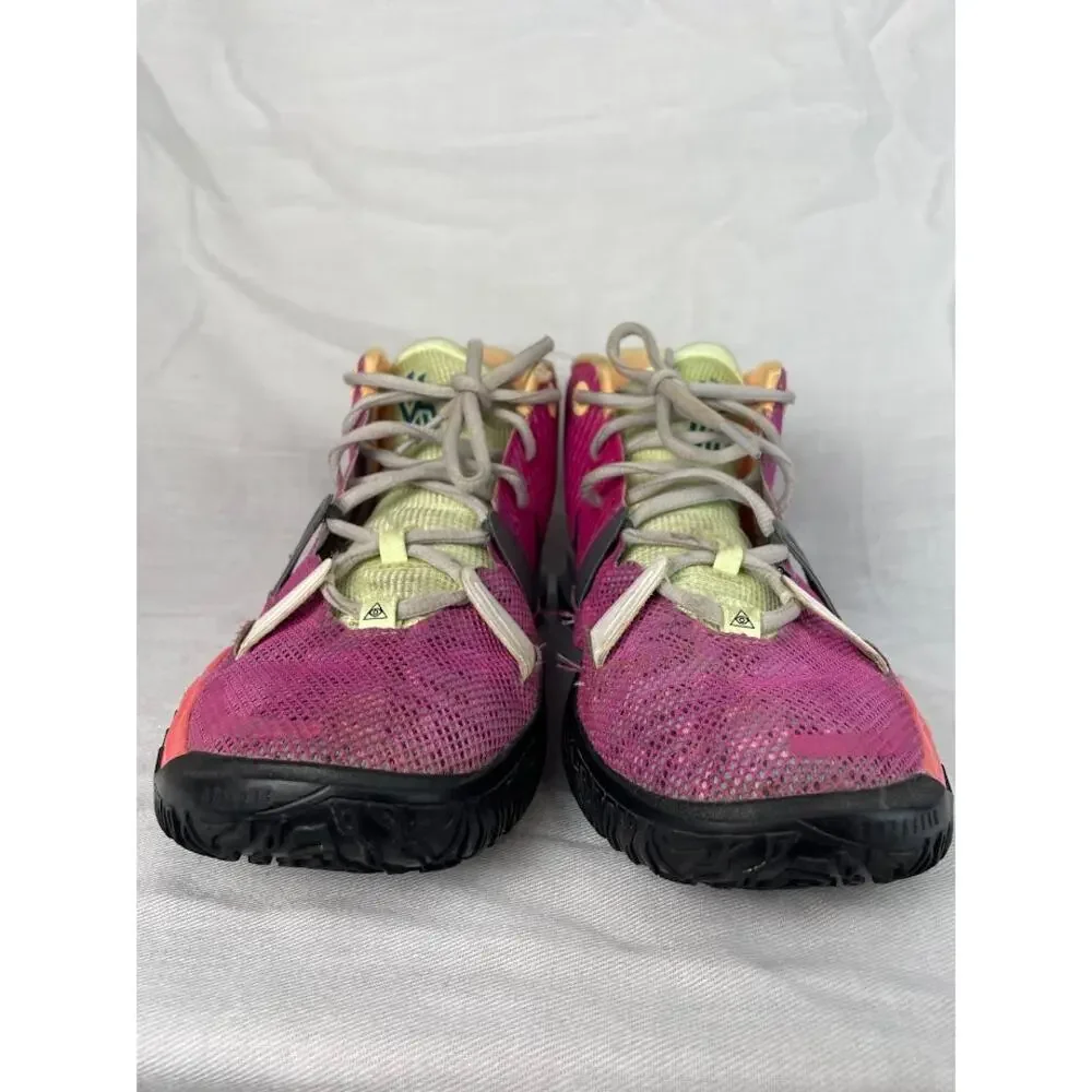 NIKE‎ Pink High Top Sneakers Youth 6.5 Kyrie Air Basketball Fuchsia Gym shoes